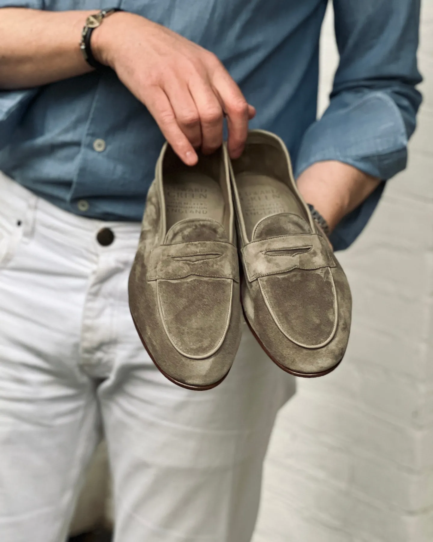 Polperro | Unlined | Suede | Sage