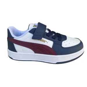 Puma scarpa sneakers da ragazzi con  elastico e strappo Caven 2.0 AC Ps bianco-rosso diaspro-blu