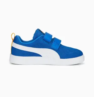 Puma Sneakers da bambino in mesh traspirante Courtflex v2 371758-14 victoria blue-white-zinnia