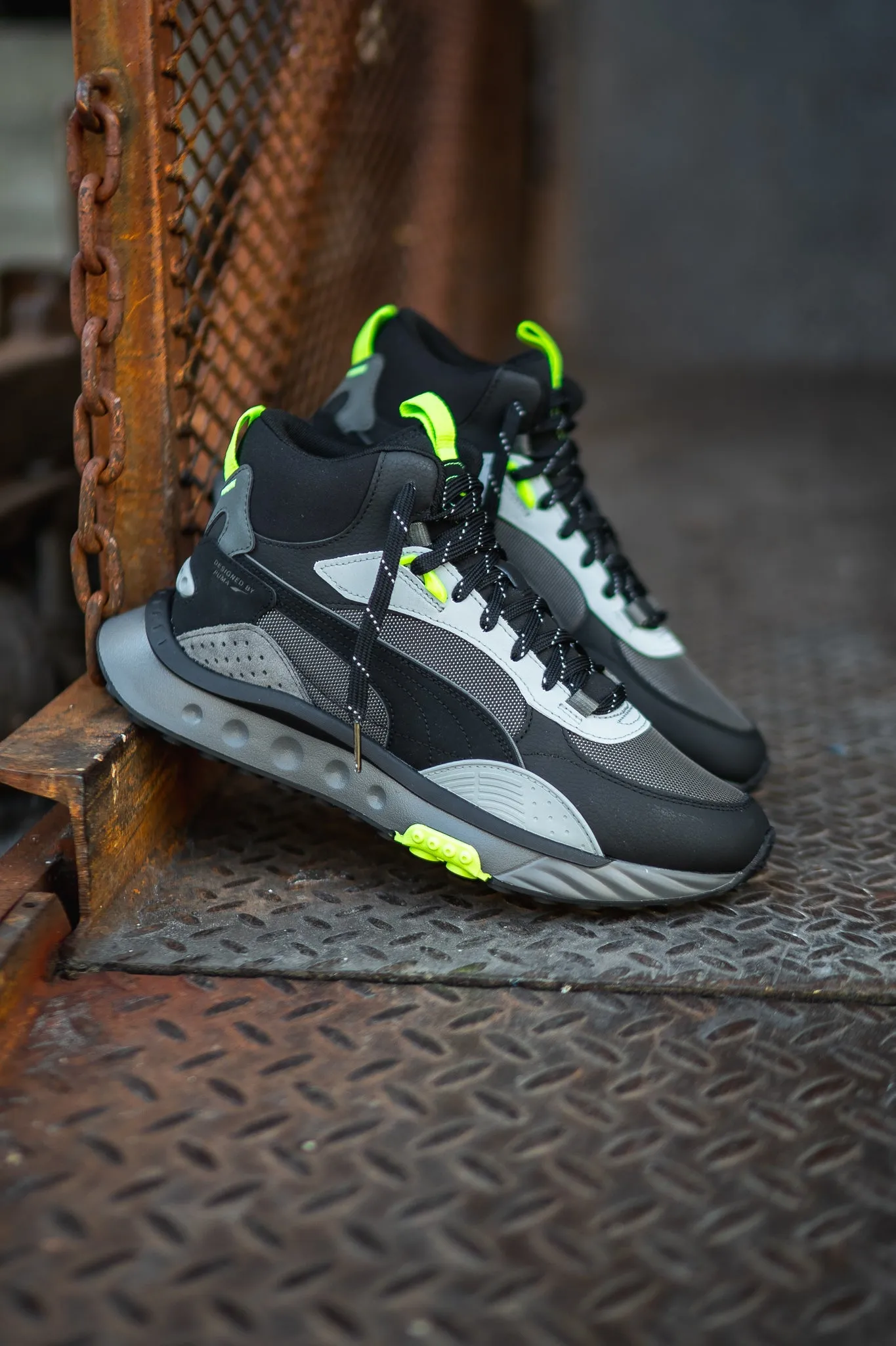 Puma Wild Rider Mid WS (Puma Black/Volt)