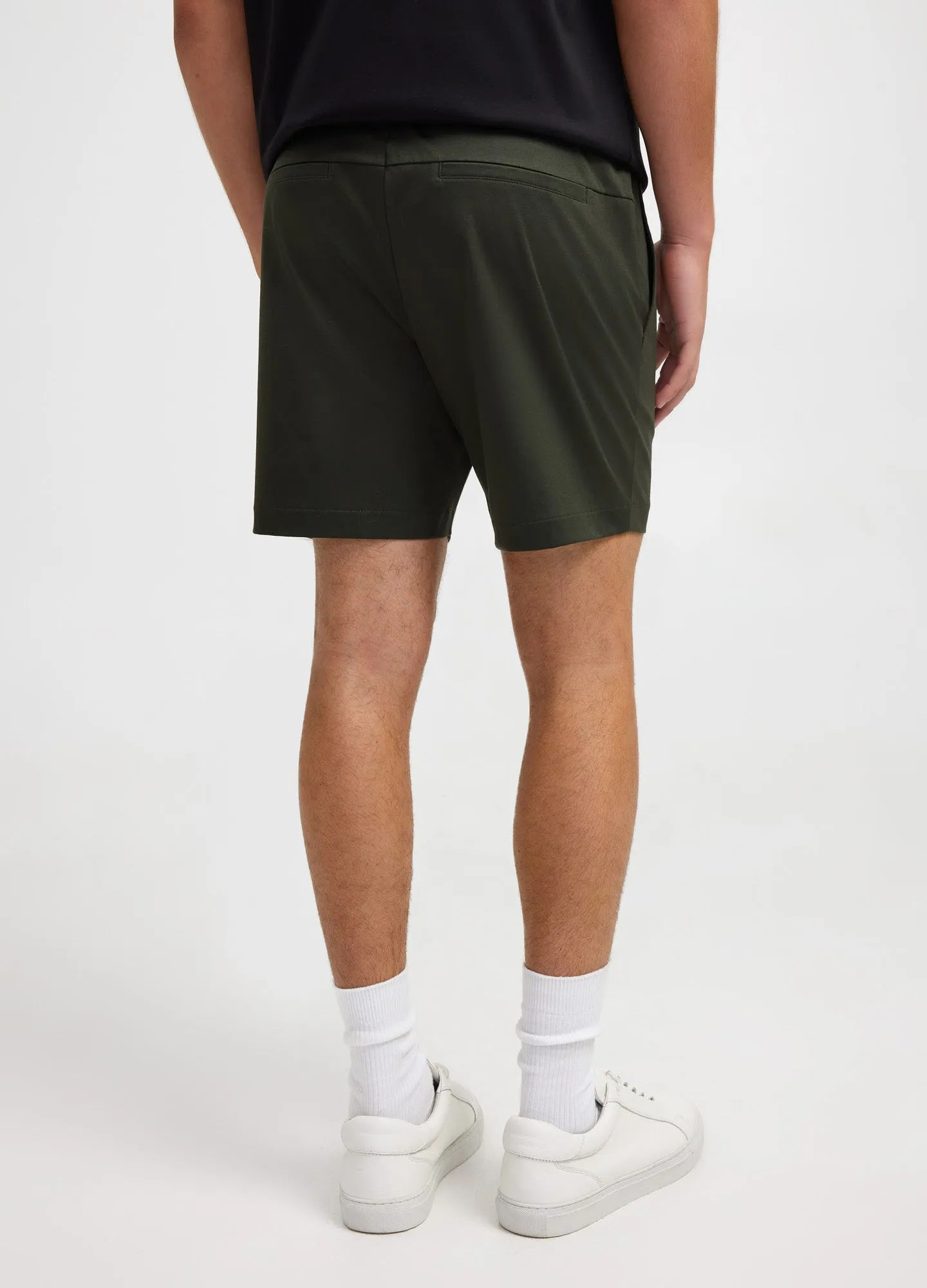 Relaxed Fit Knit Shorts Khaki