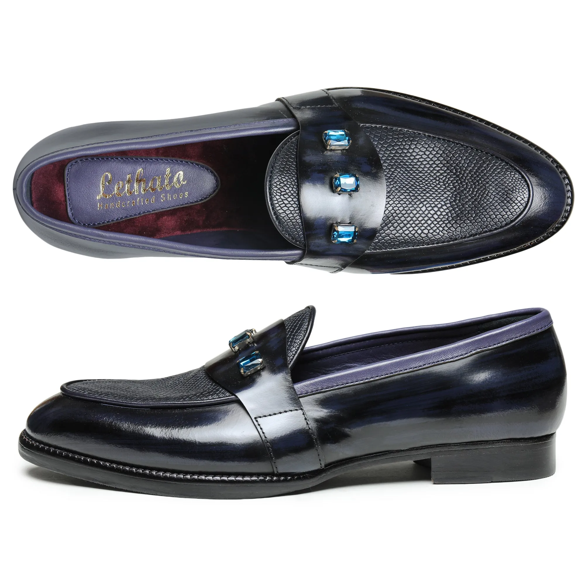 Saddle Loafers - Navy