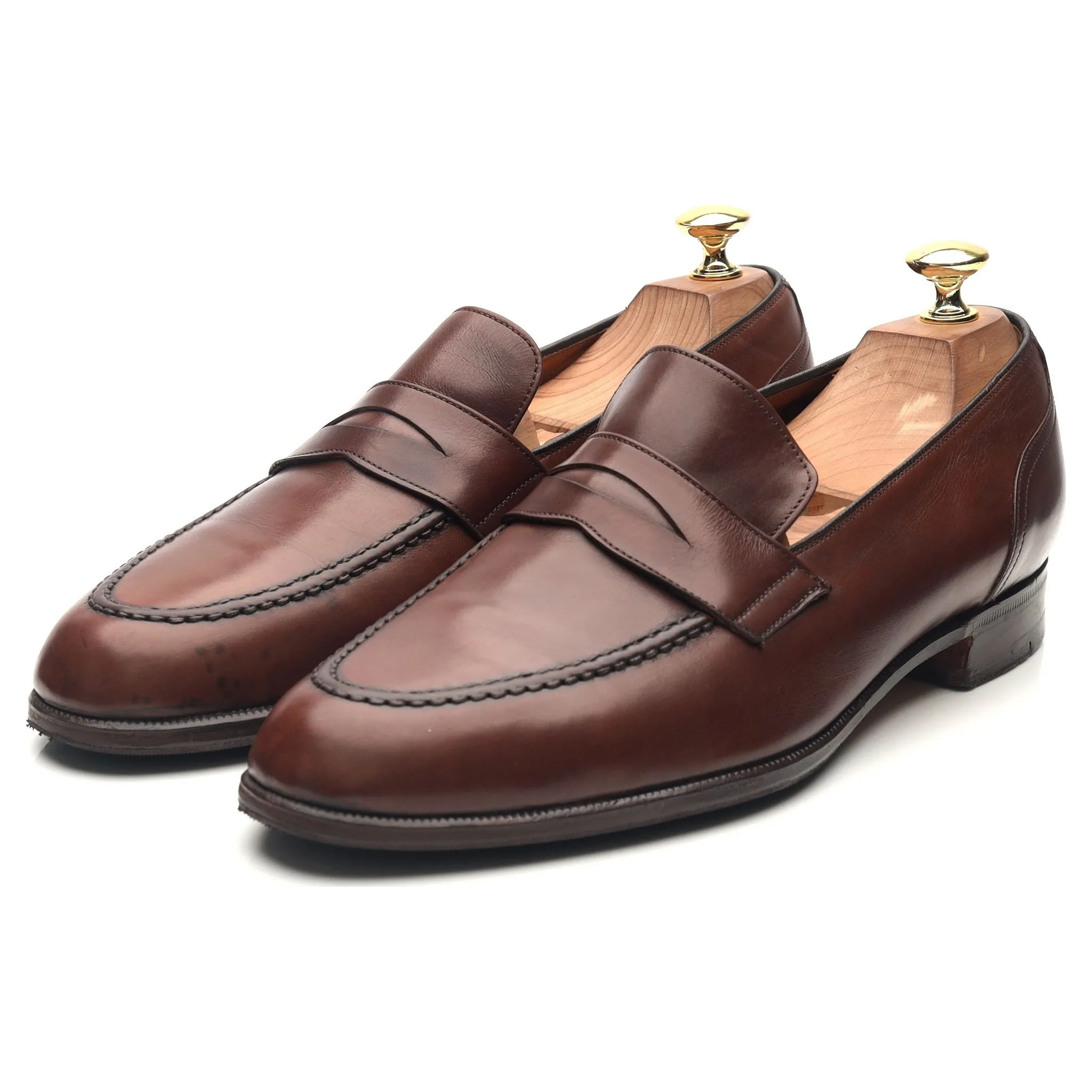 'Salisbury' Brown Leather Loafers UK 8.5 F