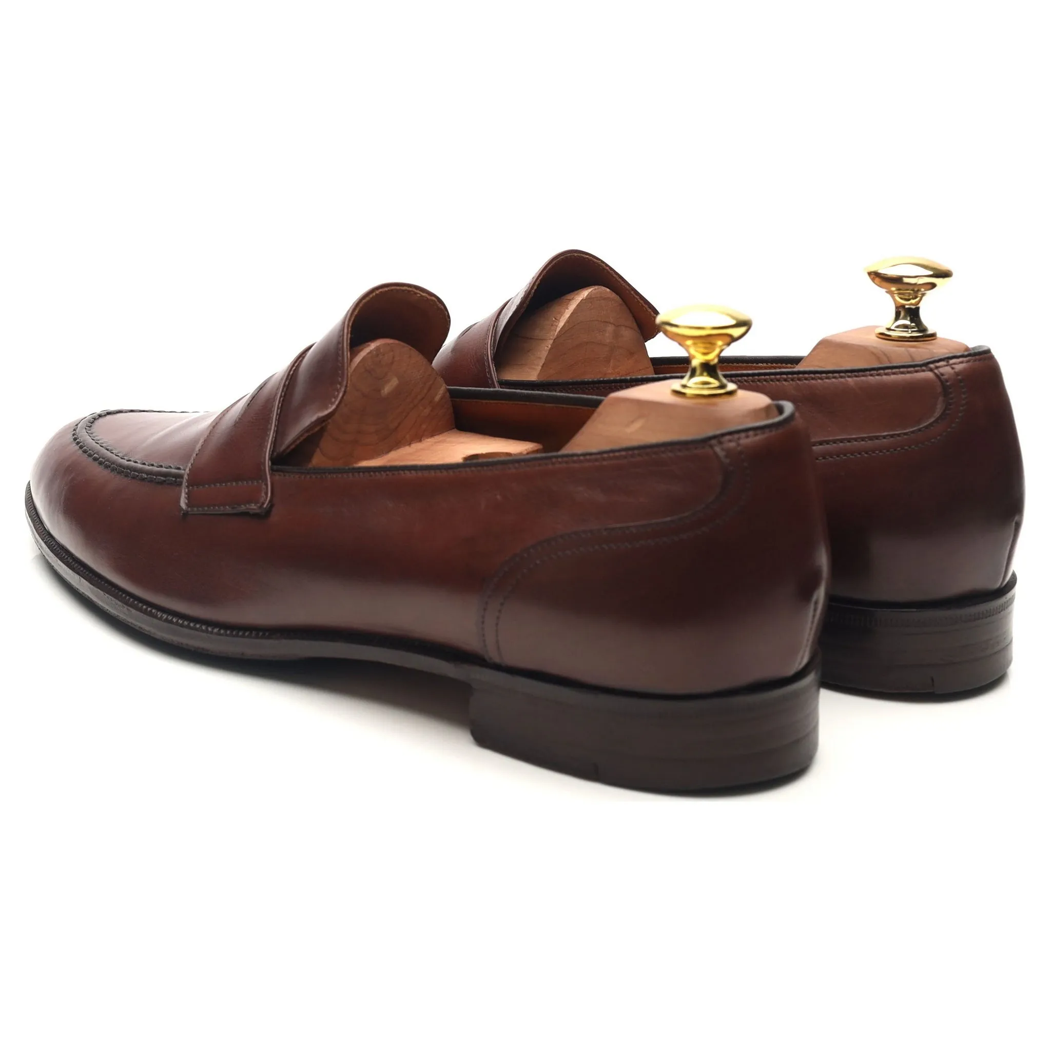 'Salisbury' Brown Leather Loafers UK 8.5 F