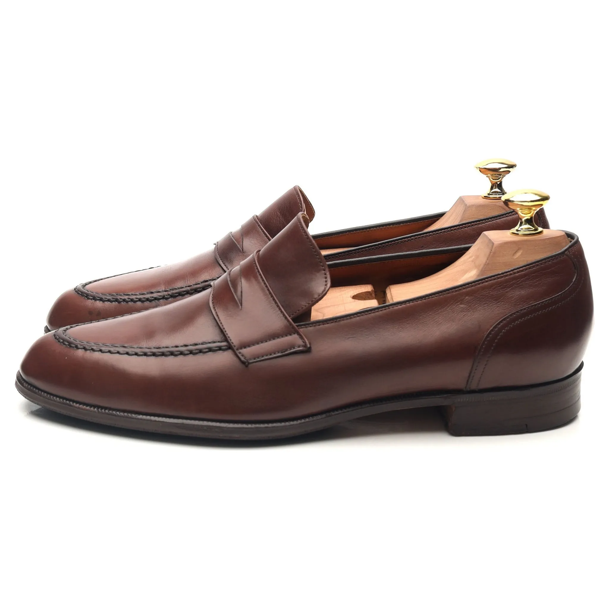 'Salisbury' Brown Leather Loafers UK 8.5 F