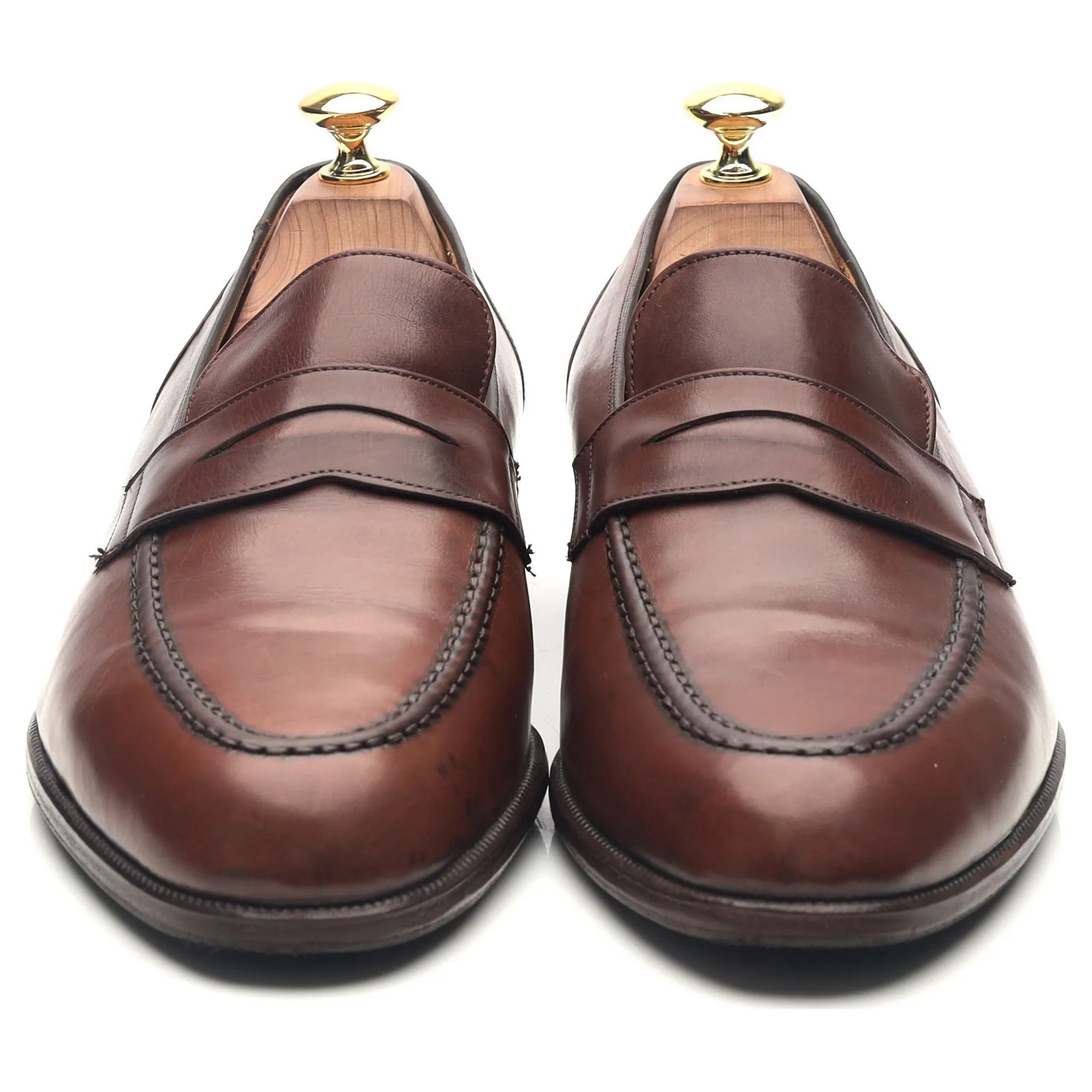 'Salisbury' Brown Leather Loafers UK 8.5 F