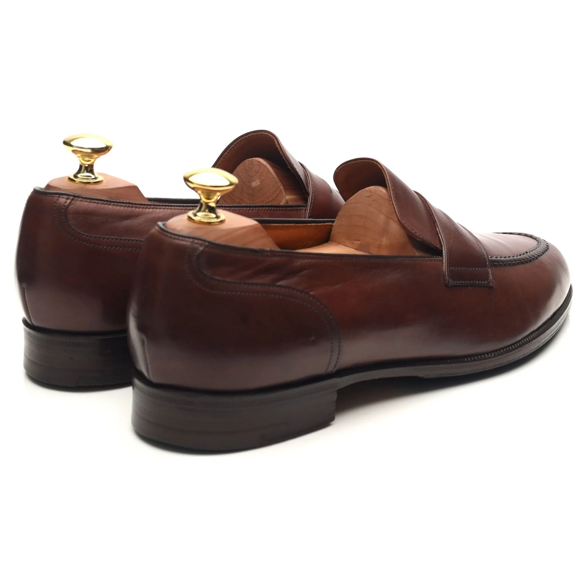 'Salisbury' Brown Leather Loafers UK 8.5 F