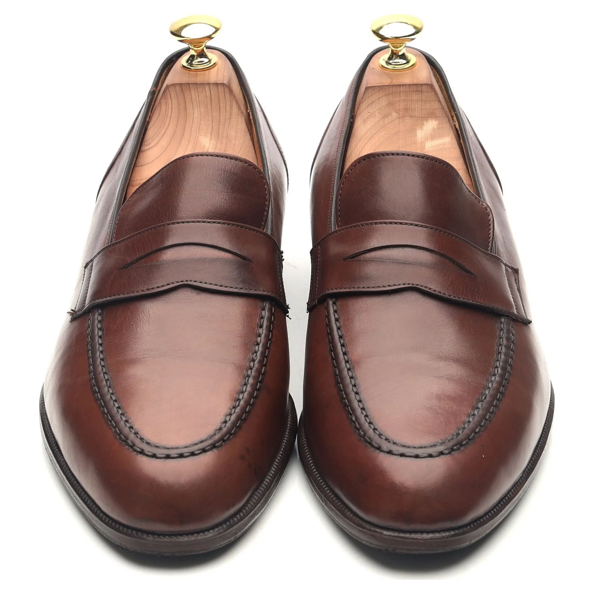 'Salisbury' Brown Leather Loafers UK 8.5 F