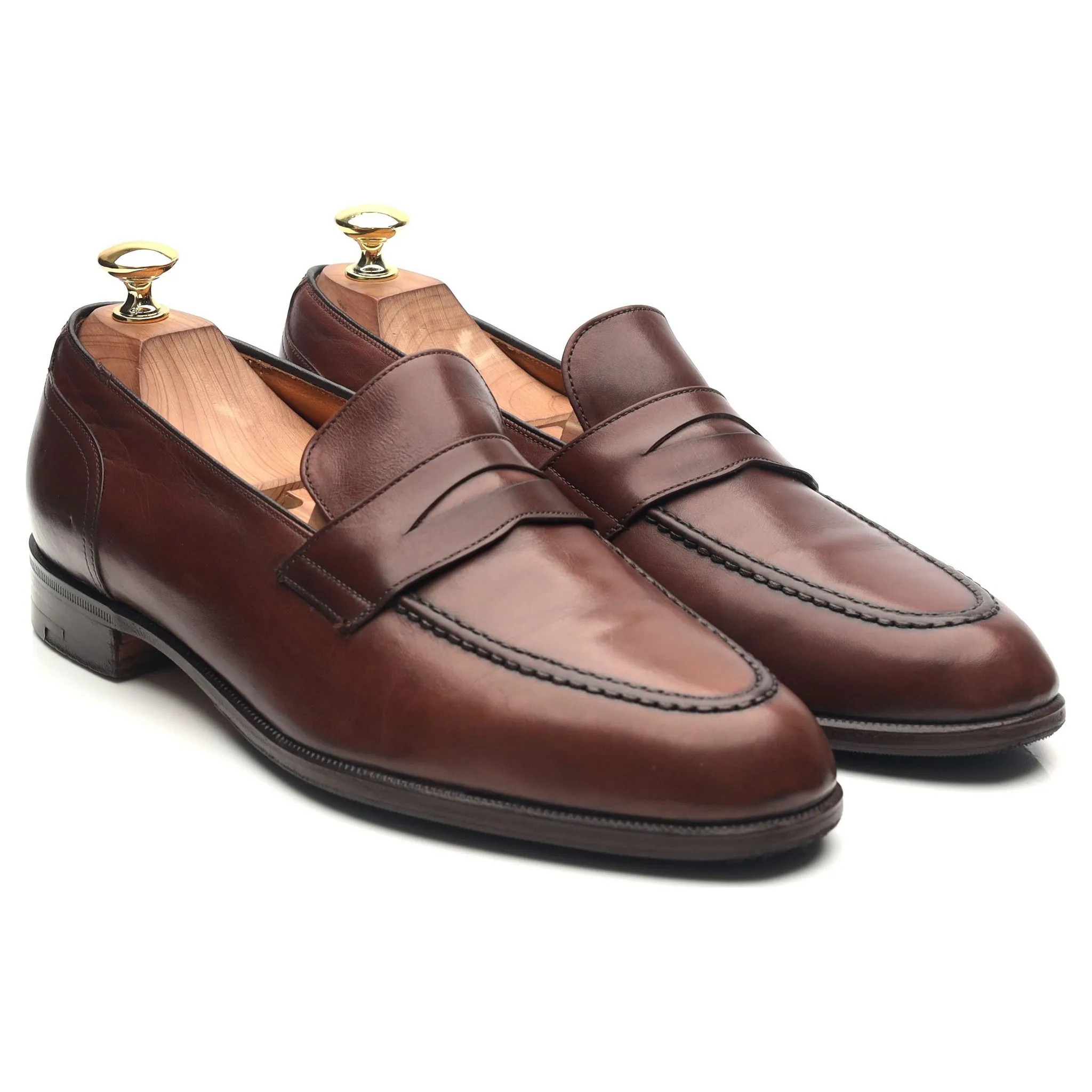 'Salisbury' Brown Leather Loafers UK 8.5 F