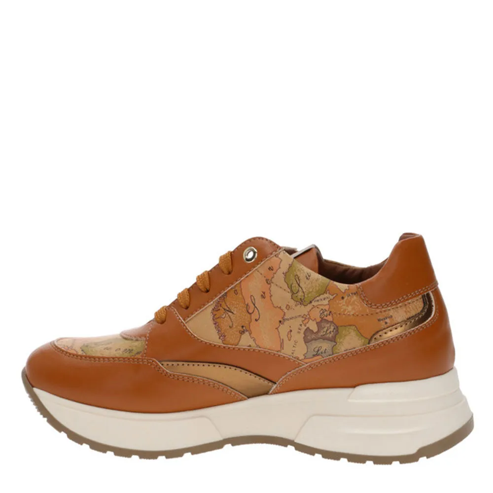 Scarpe Donna 1A Classe Alviero Martini Sneakers Running colore Leather e Geo Beige 1709