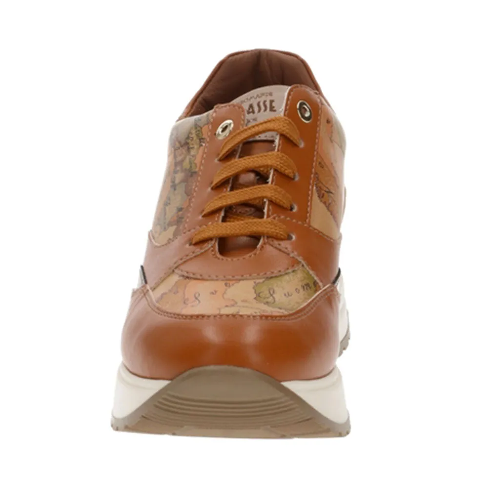 Scarpe Donna 1A Classe Alviero Martini Sneakers Running colore Leather e Geo Beige 1709