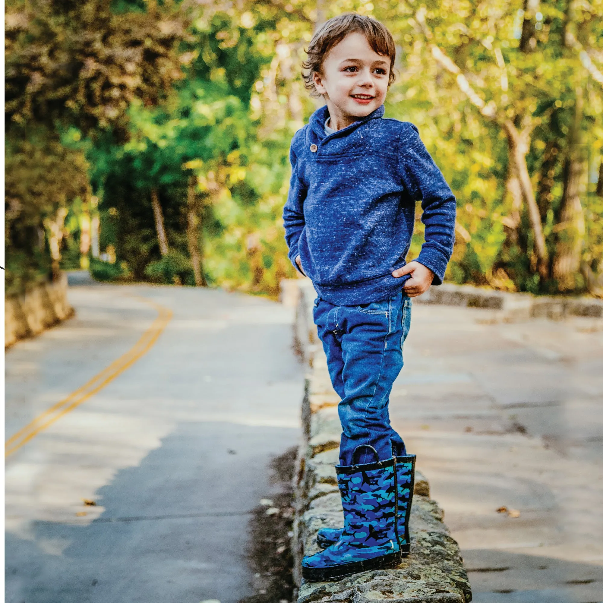 Shark Shadows (Camo) Rain Boot