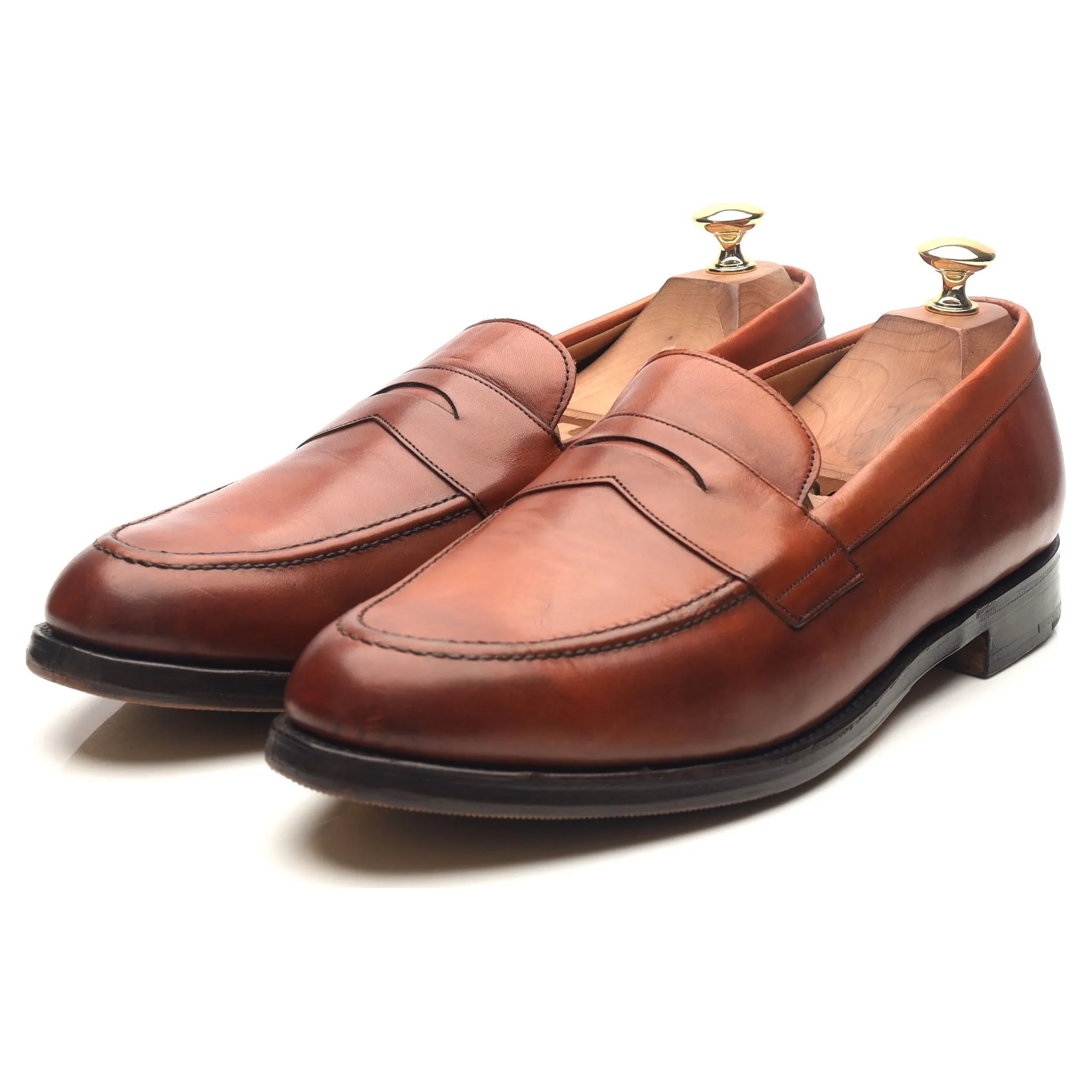 Shipton & Heneage 'Arran' Tan Brown Leather Loafers UK 9.5 F