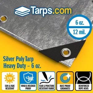 Silver Heavy Duty Poly Tarps