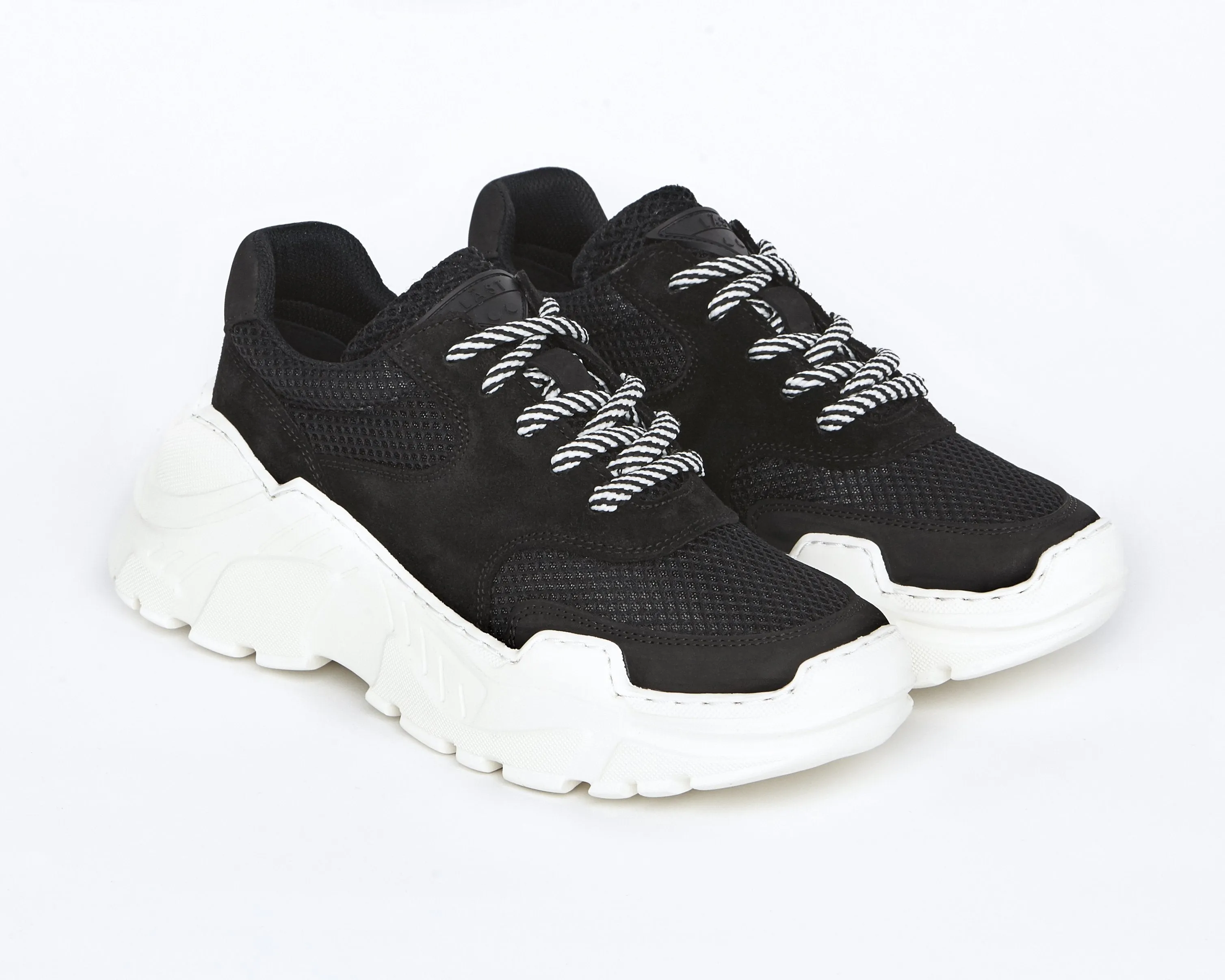 Sprint Mesh Black Chunky Sneakers