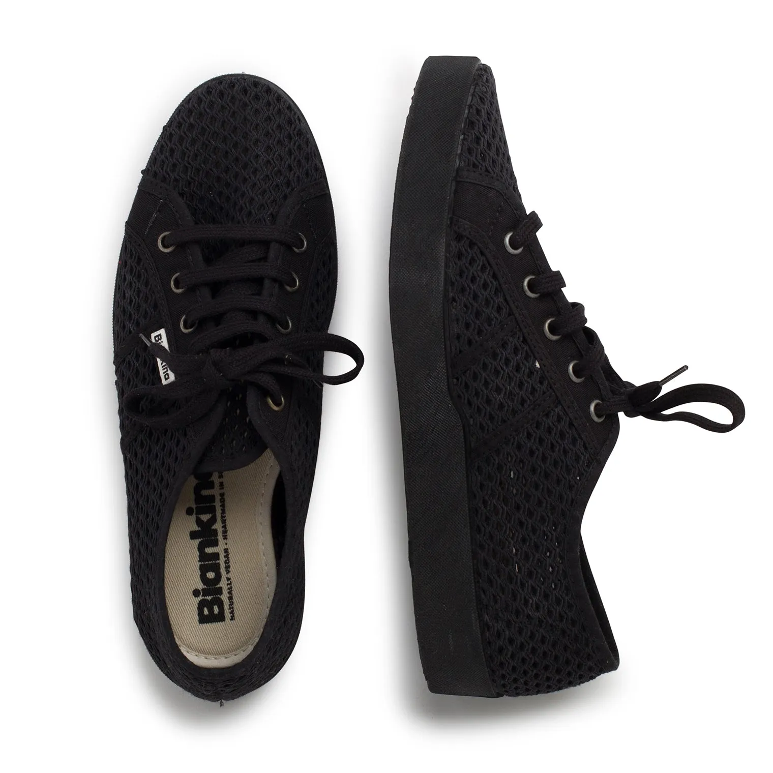 St. Tropez Breathable Cotton Mesh Sneakers - Black