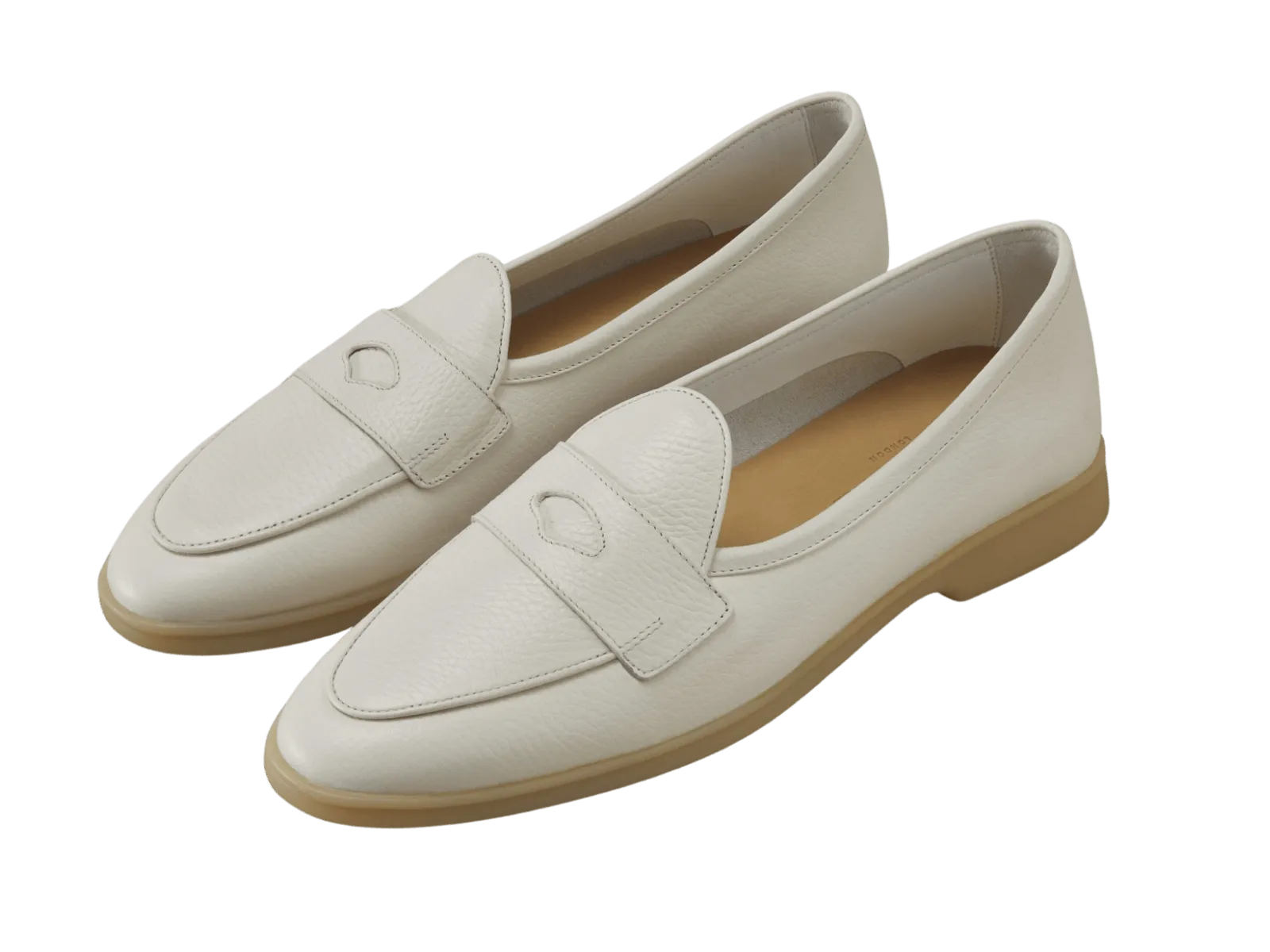 Stride Penny Loafers in Blanc Casse Moorland Calf