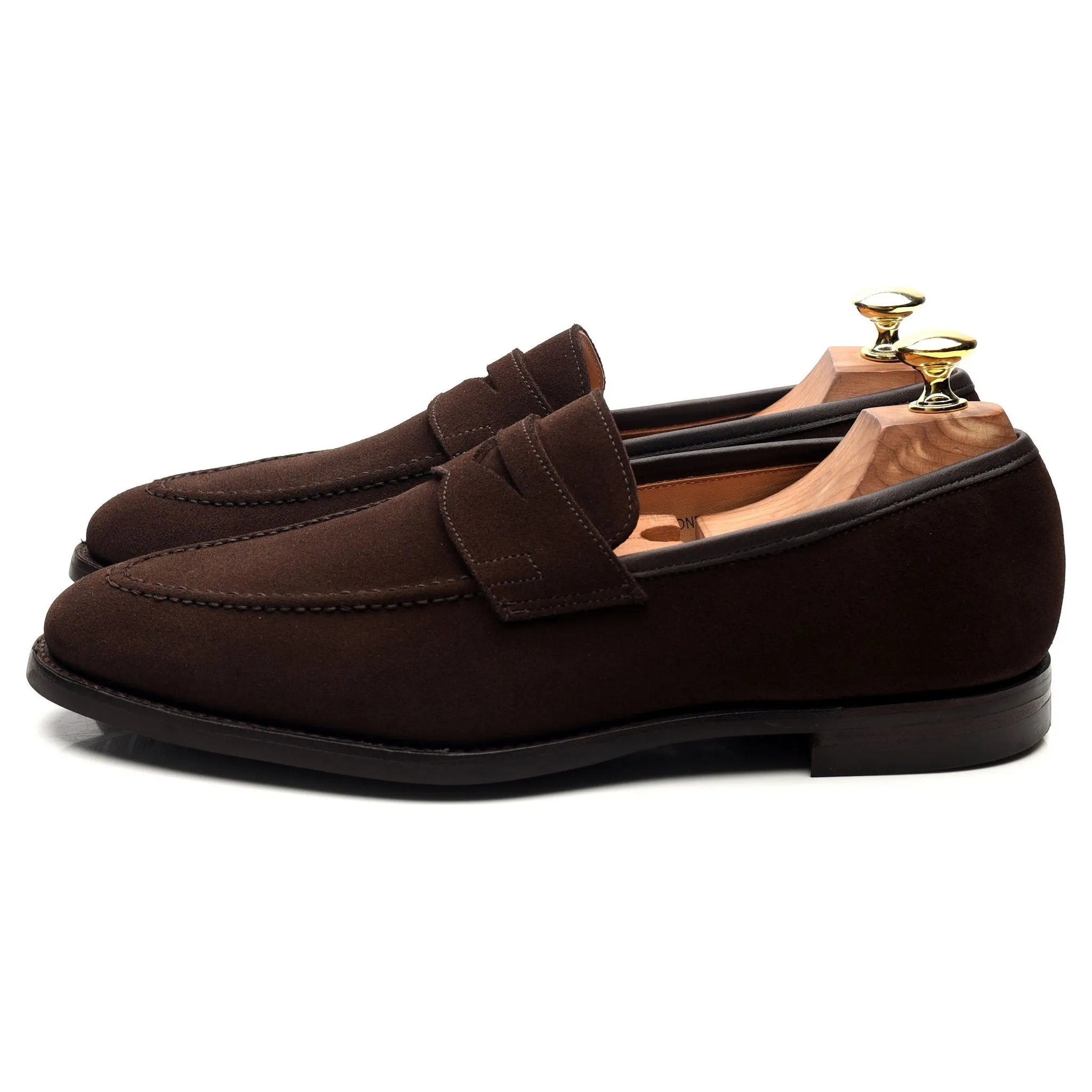 'Sydney' Dark Brown Suede Loafers UK 7 E