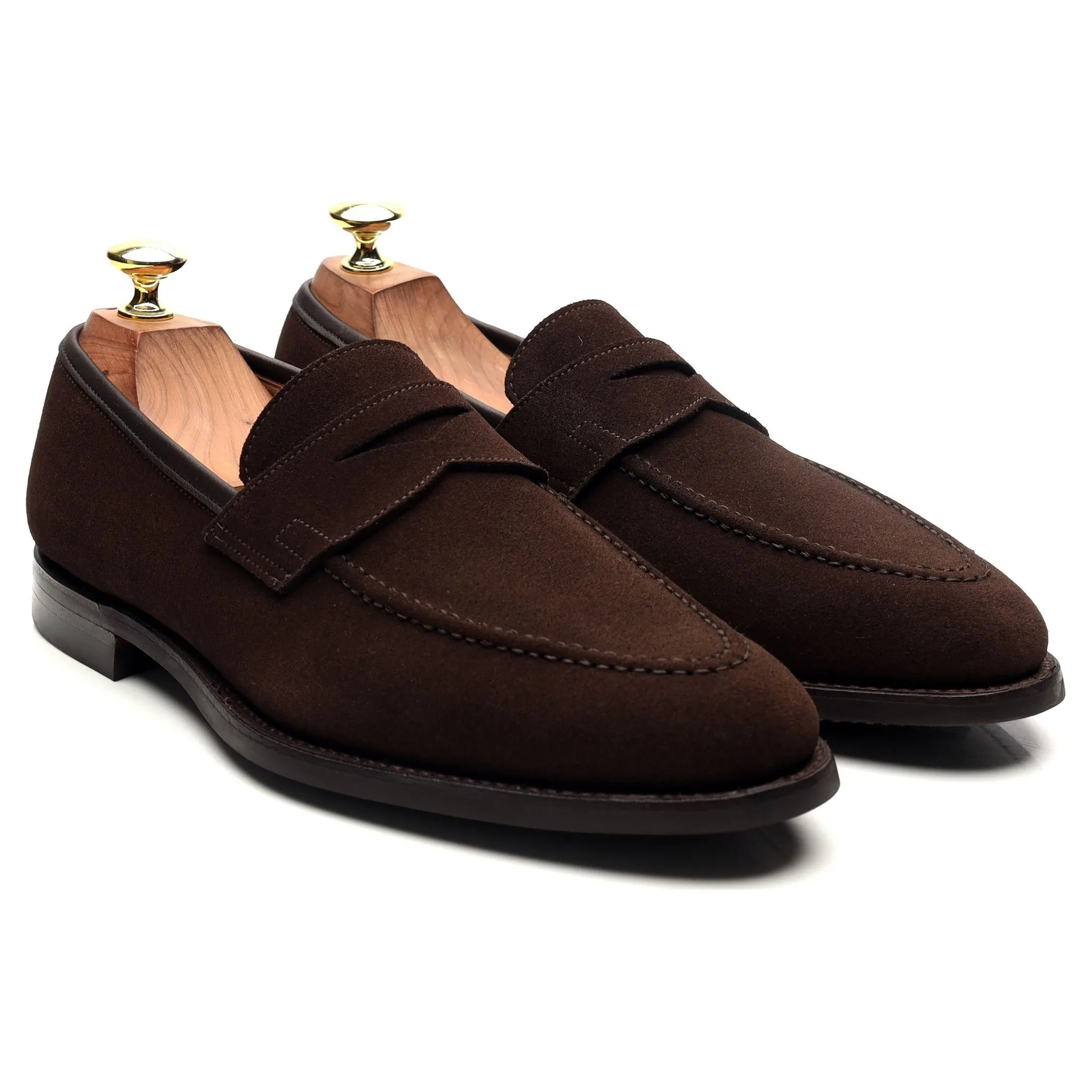 'Sydney' Dark Brown Suede Loafers UK 7 E