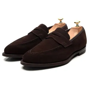 'Sydney' Dark Brown Suede Loafers UK 8 E