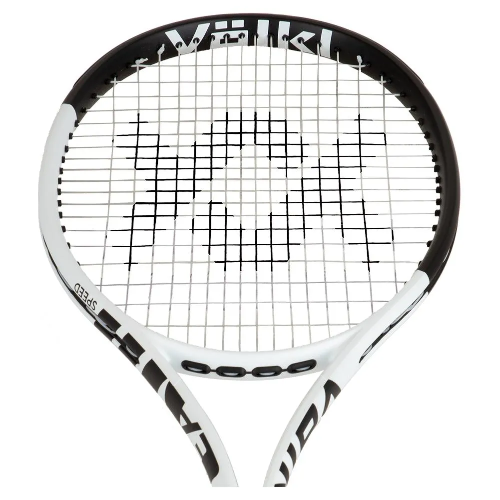 Team Speed Prestrung White and Black Tennis Racquet