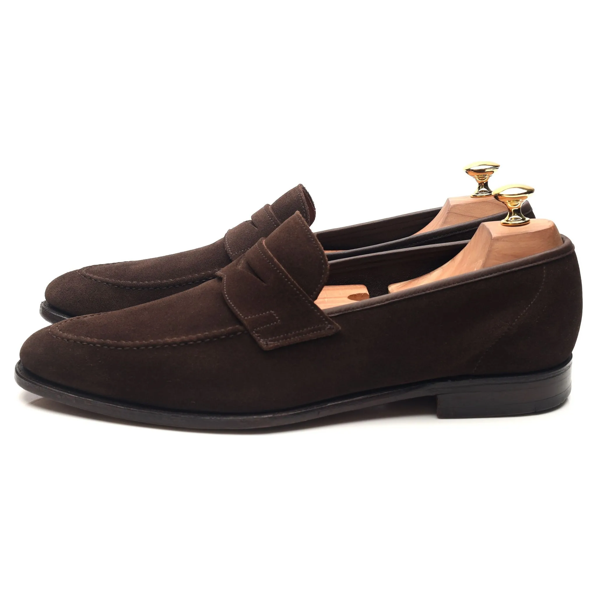 'Teign' Dark Brown Suede Loafers UK 10 E