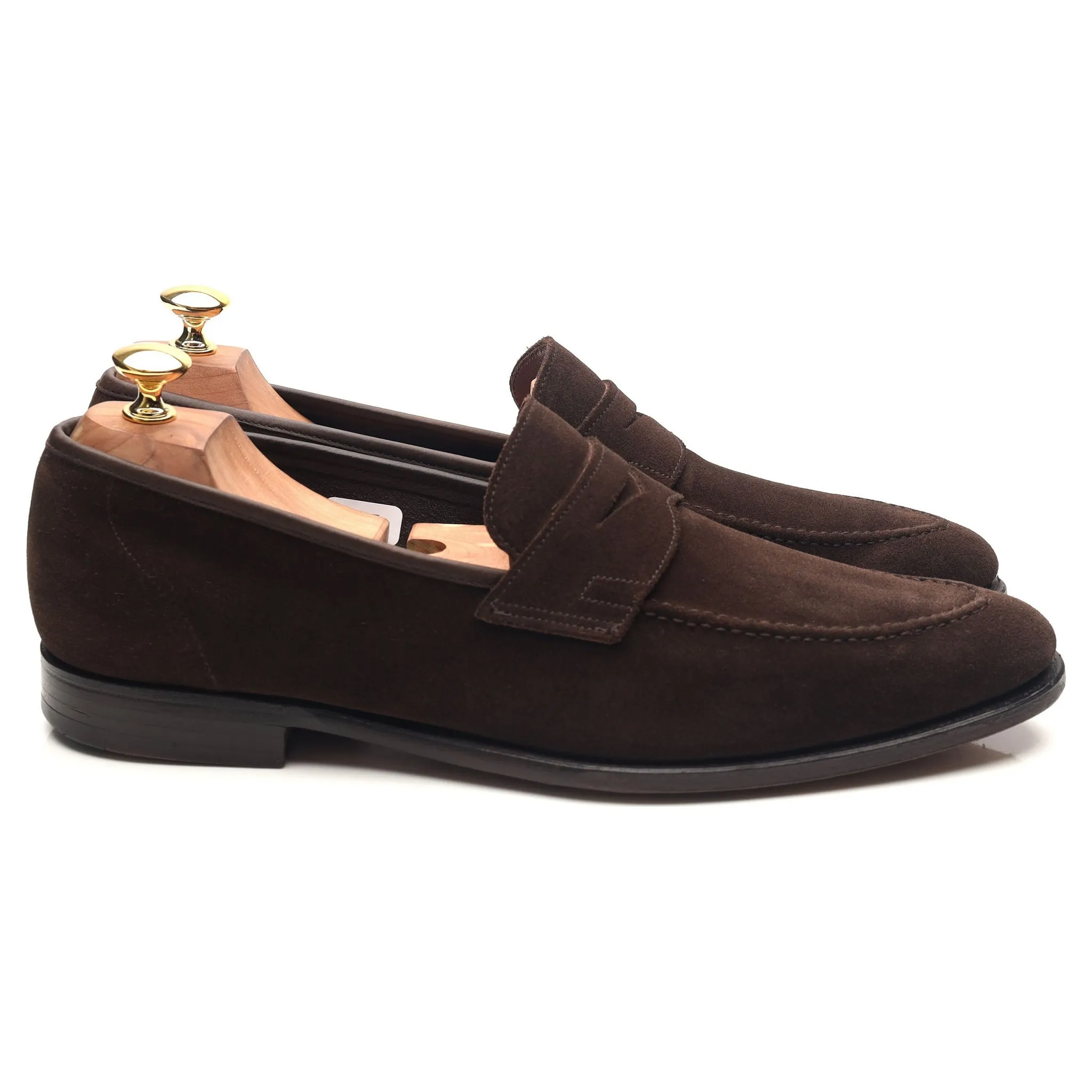 'Teign' Dark Brown Suede Loafers UK 10 E