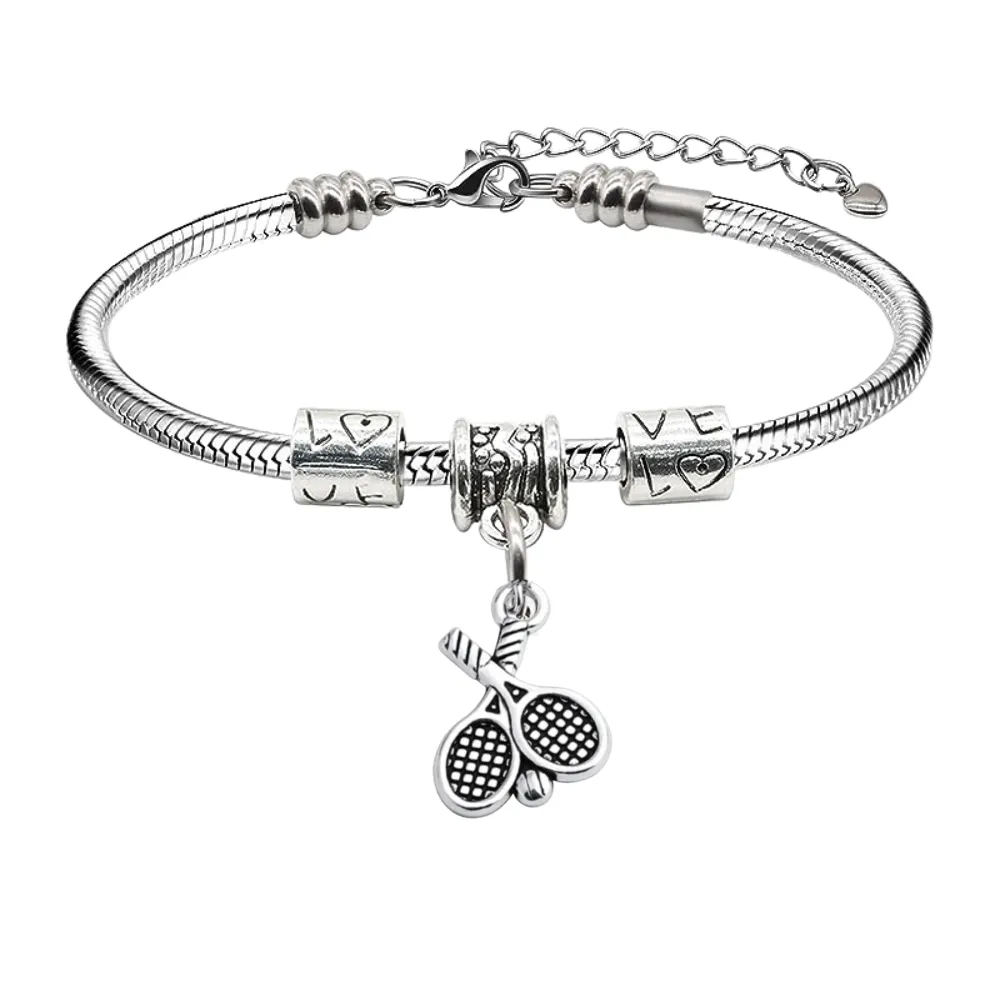 Tennis Love Charm Bracelet- Pick Style