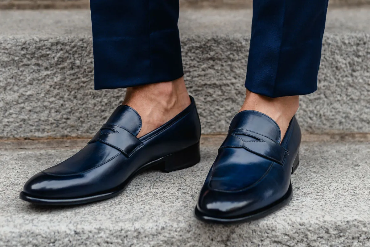 The Stewart Penny Loafer - Midnight Blue