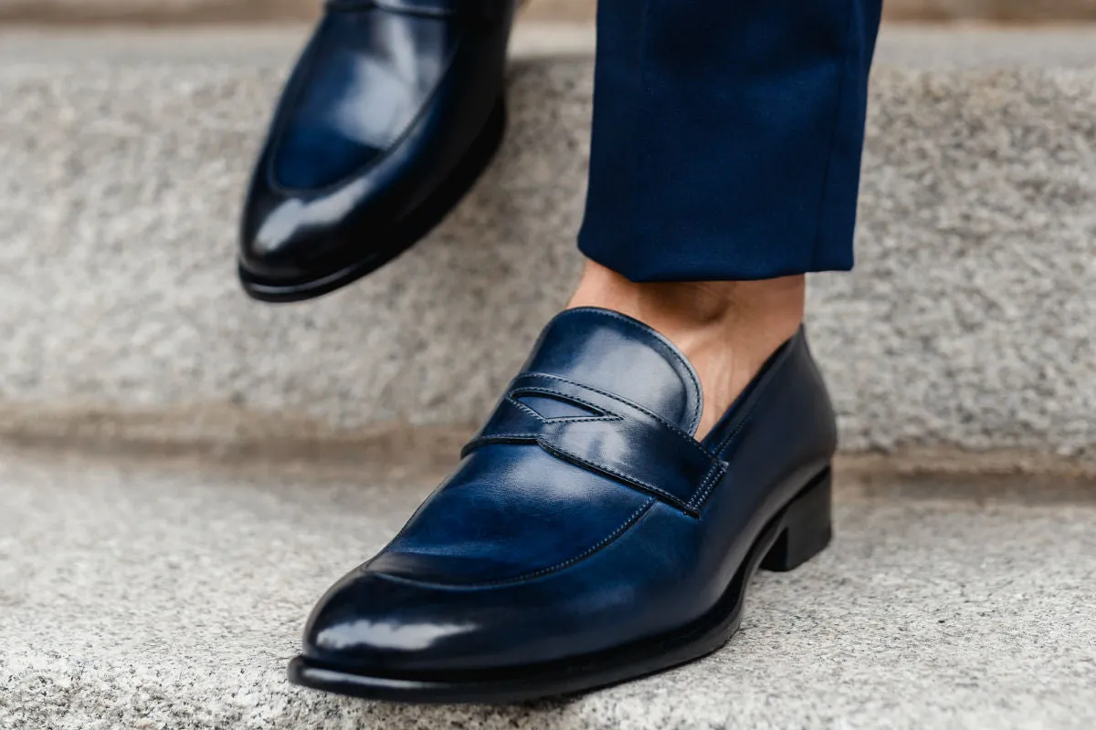 The Stewart Penny Loafer - Midnight Blue