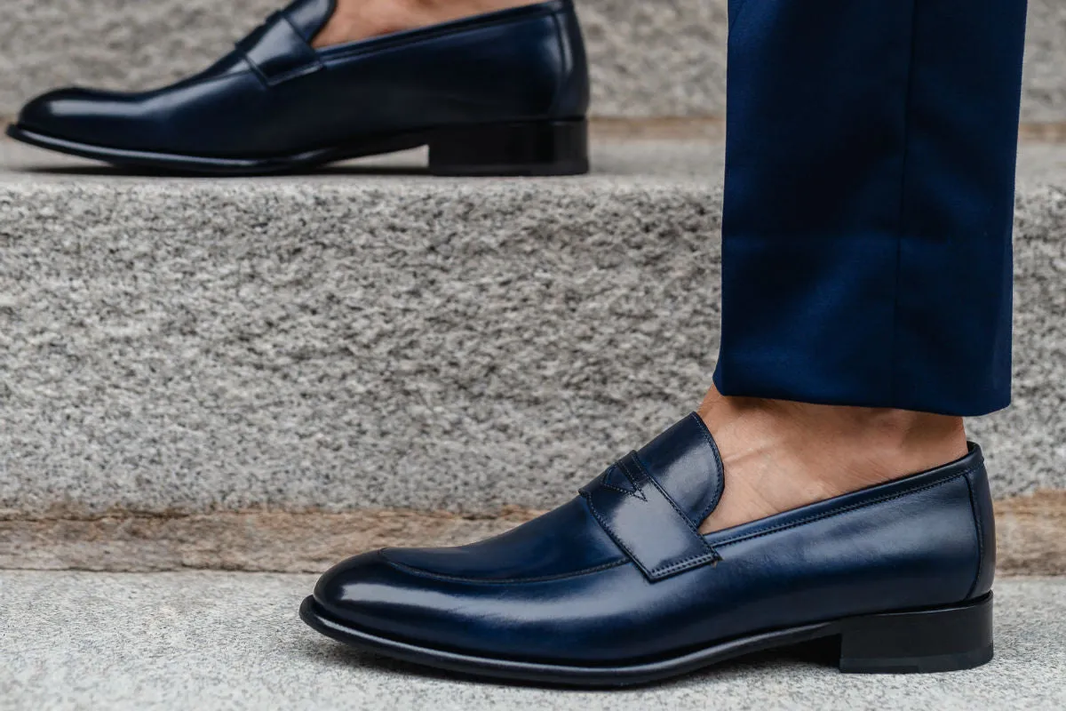 The Stewart Penny Loafer - Midnight Blue