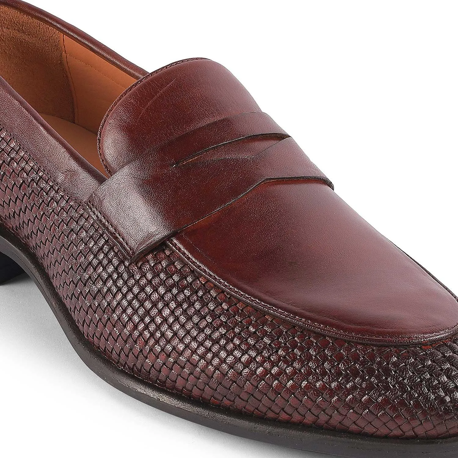 Tresmode Jim Brown Men's Leather Penny Loafers