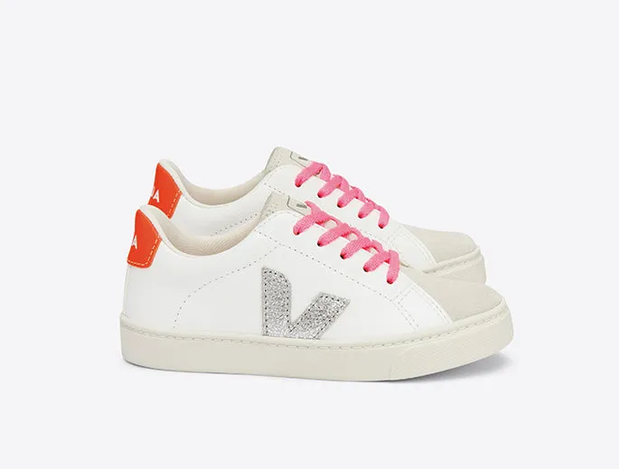 Veja Esplar Chromefree Extra White/Silver/Orange - Laces