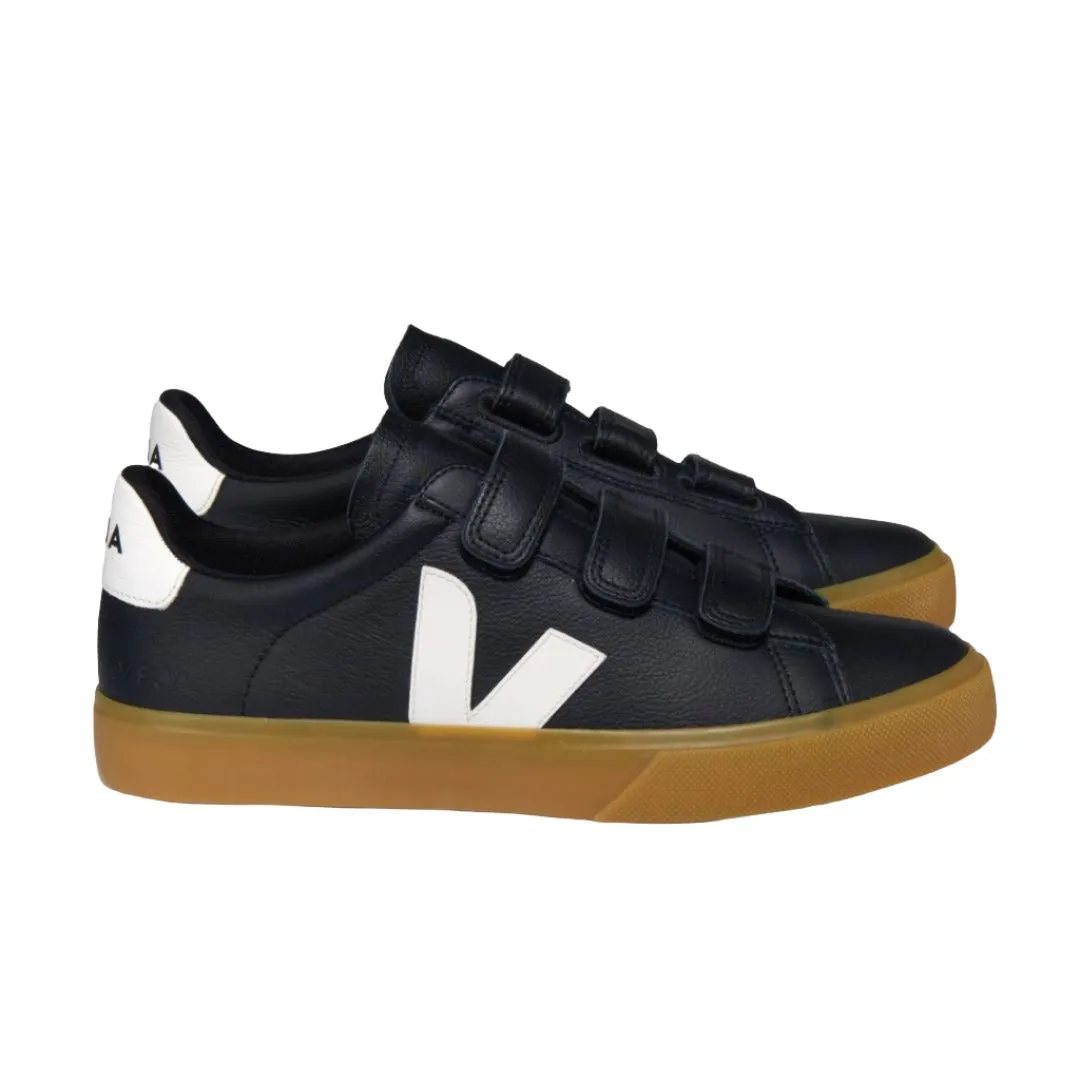 VEJA Recife chromefree leather black white women