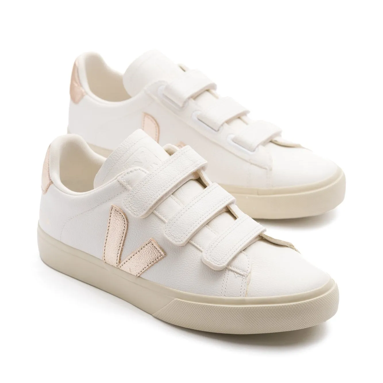 Veja Recife ChromeFree Leather Shoe - Extra White/Platine