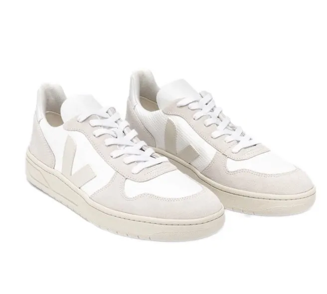 VEJA V-10 B-Mesh white natural pierre men