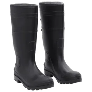 vidaXL Rain Boots Black Size 42 PVC