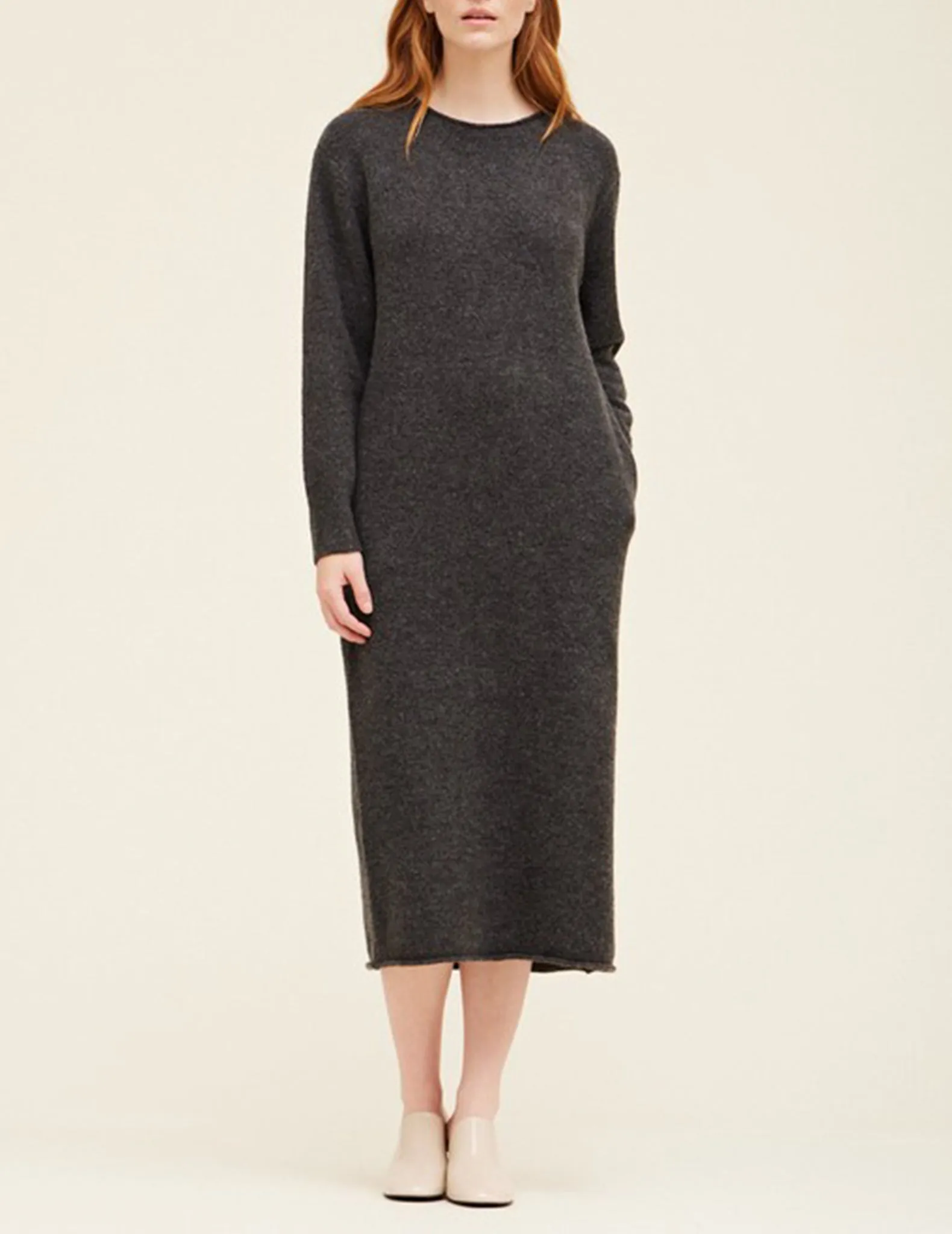 Weslee Charcoal Sweater Dress