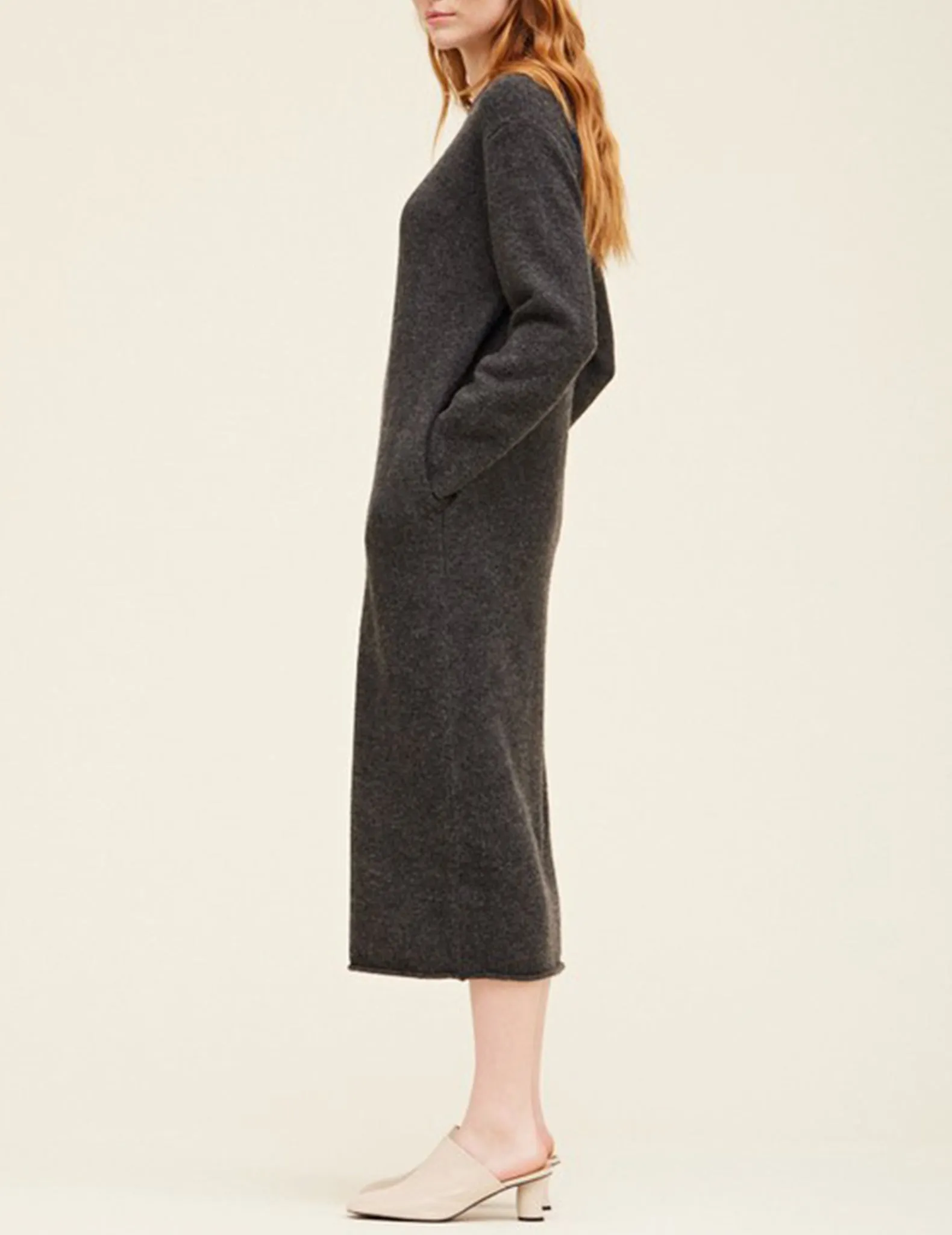 Weslee Charcoal Sweater Dress