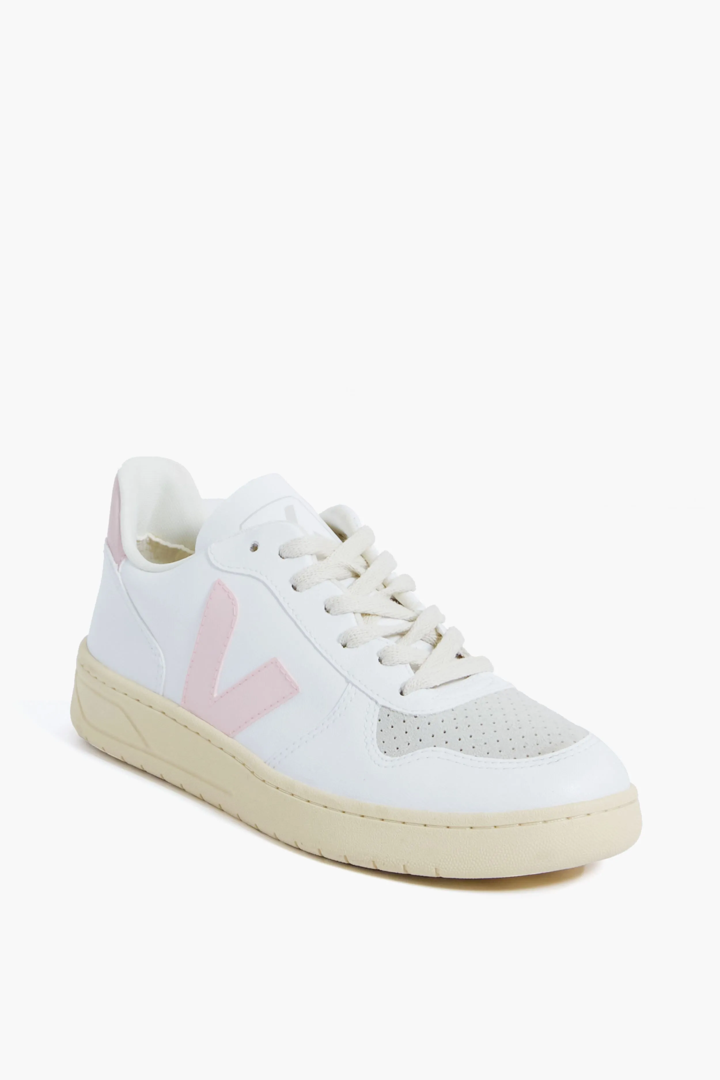 White Petale V-10 Sneakers