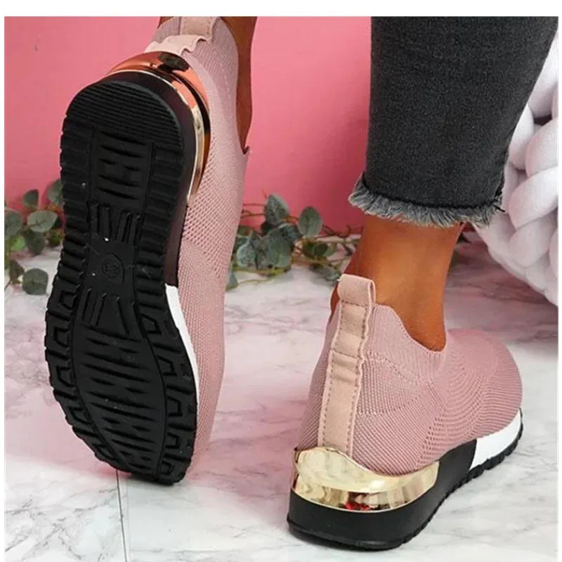 Women 2022 Shoes Sneakers Trendy Ladies Shoes Walking Chunky Sneakers Sock Platform Sneakers Slip On Tennis Female Shoes Woman