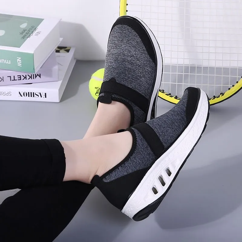 Women Sneakers Casual Slip On Cushion Strength Comfortable Walking Shoes