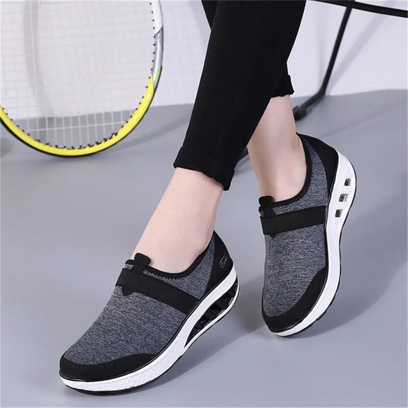 Women Sneakers Casual Slip On Cushion Strength Comfortable Walking Shoes