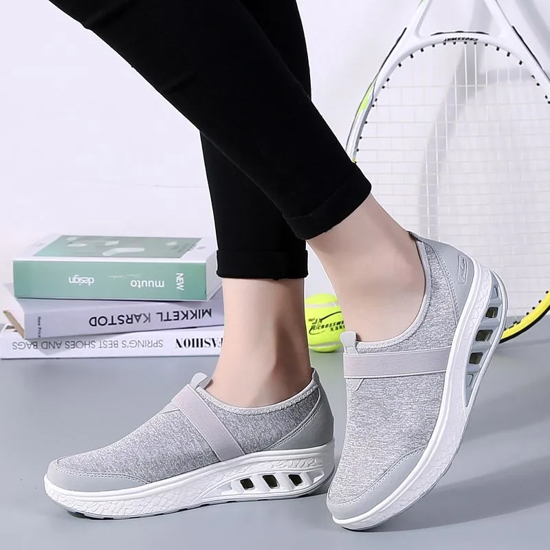 Women Sneakers Casual Slip On Cushion Strength Comfortable Walking Shoes