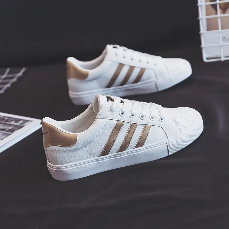 Women's Lace-up Mesh White Sneakers Fashion Shoes - W90011