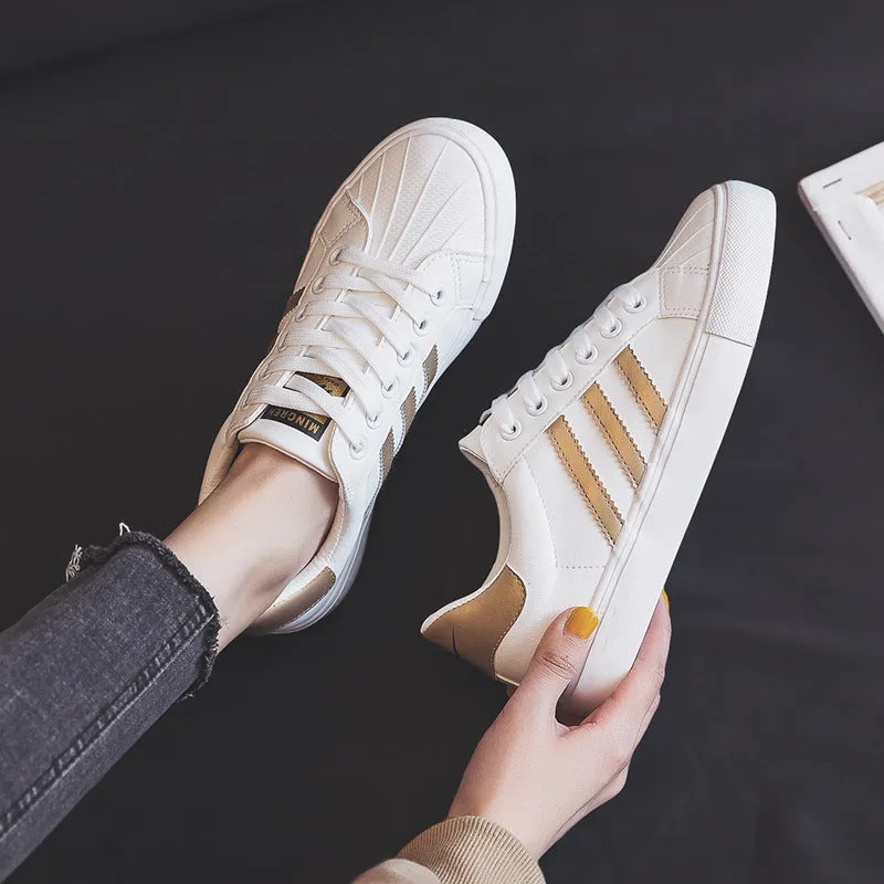 Women's Lace-up Mesh White Sneakers Fashion Shoes - W90011