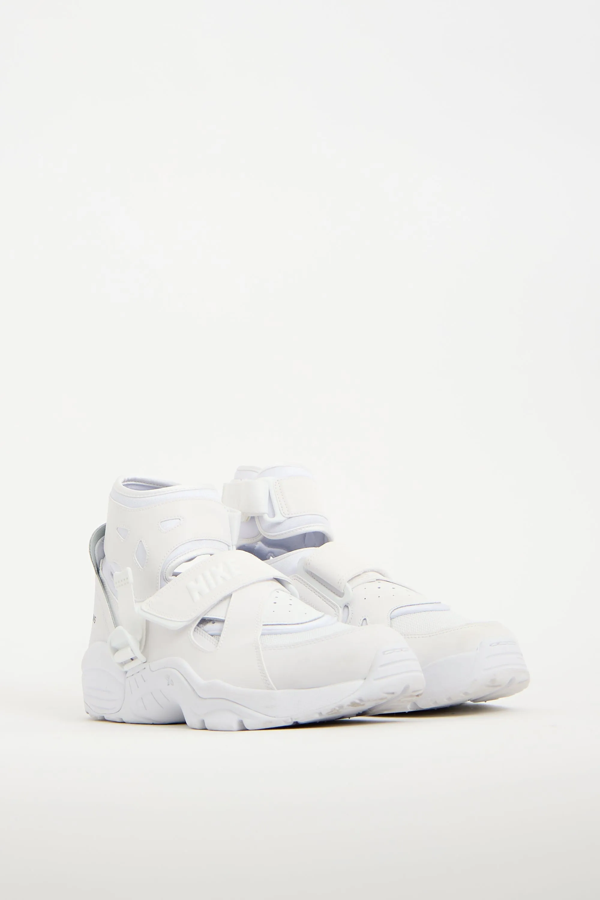 X Nike White Leather Carnivore Sneaker