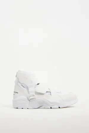 X Nike White Leather Carnivore Sneaker